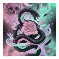 Pastel Goth Serpent & Rose