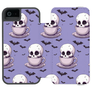 Pastel Goth Skull in Teacup Incipio Watson™ iPhone 5 Wallet Case