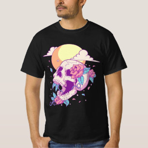 Pastel Goth Sugar Skull And Moon Kawaii  T-Shirt