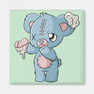Pastel Goth Teddy Bear Magnet