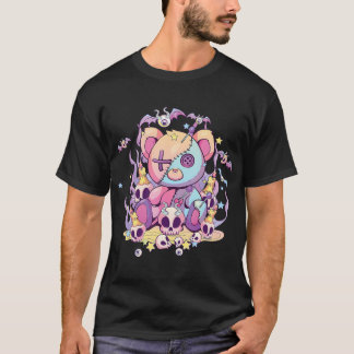 Pastel Goth Teddy Bear Voodoo Doll Cute Aesthetic T-Shirt
