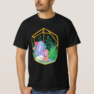 Pastel Goth Terrarium Crystals Succulents Garden W T-Shirt