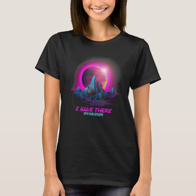 Pastel Goth Vaporwave Total Solar Eclipse 2024 I W T-Shirt (Front)