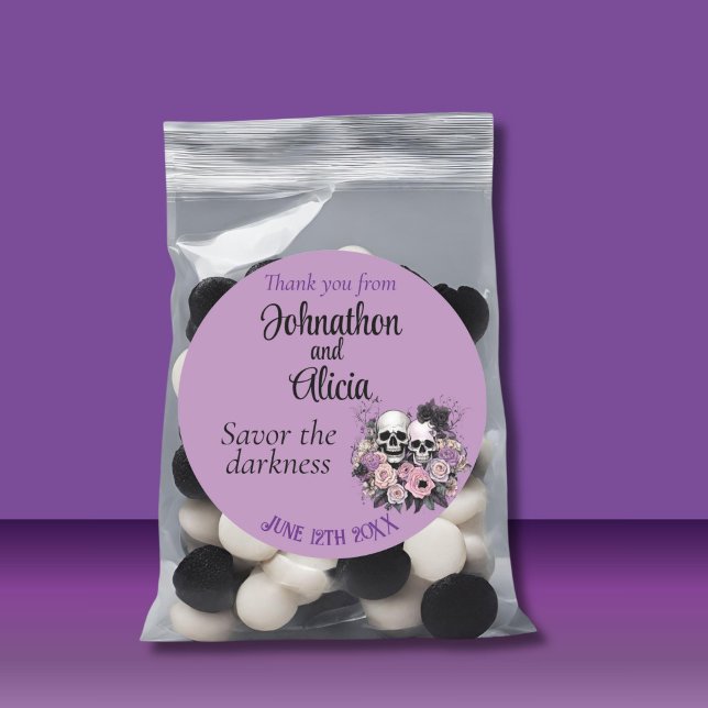 Pastel Goth Wedding Sticker Favour Label accessory (Creator Uploaded)