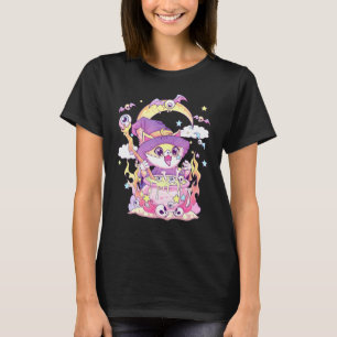 Pastel Goth Wiccan Cat Cute Creepy Witchy Cat And  T-Shirt