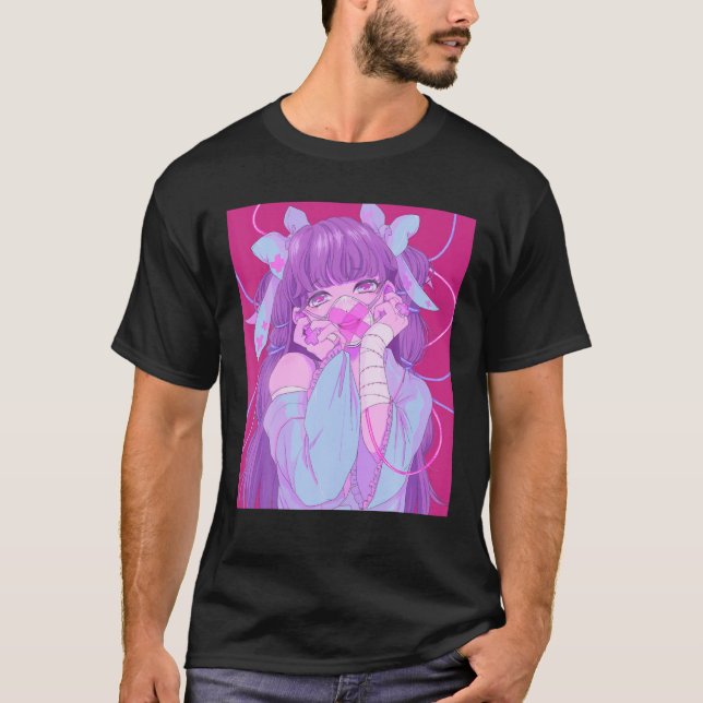Pastel Goth Yami Kawaii Menhera Waifu Aesthetic An T-Shirt (Front)
