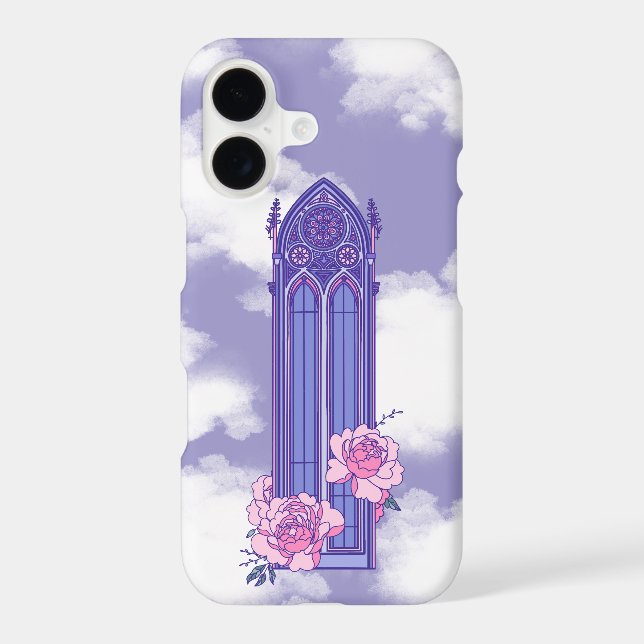 Pastel Gothic Cathedral Window with Peonies (Back)