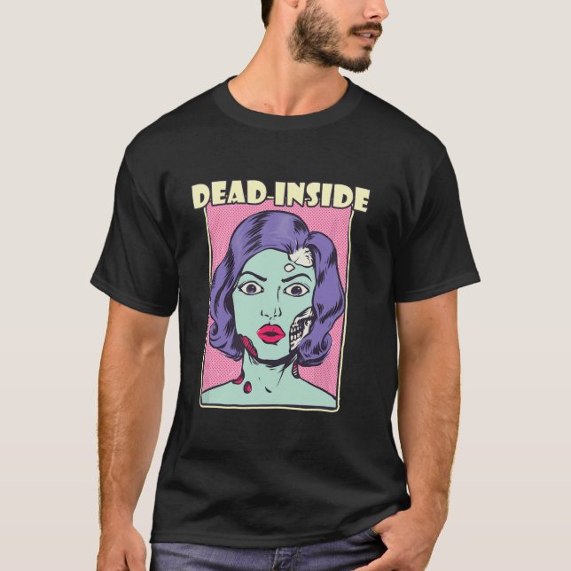 Pastel Gothic Zombie Dead Inside Women Aesthetic H T-Shirt (Front)