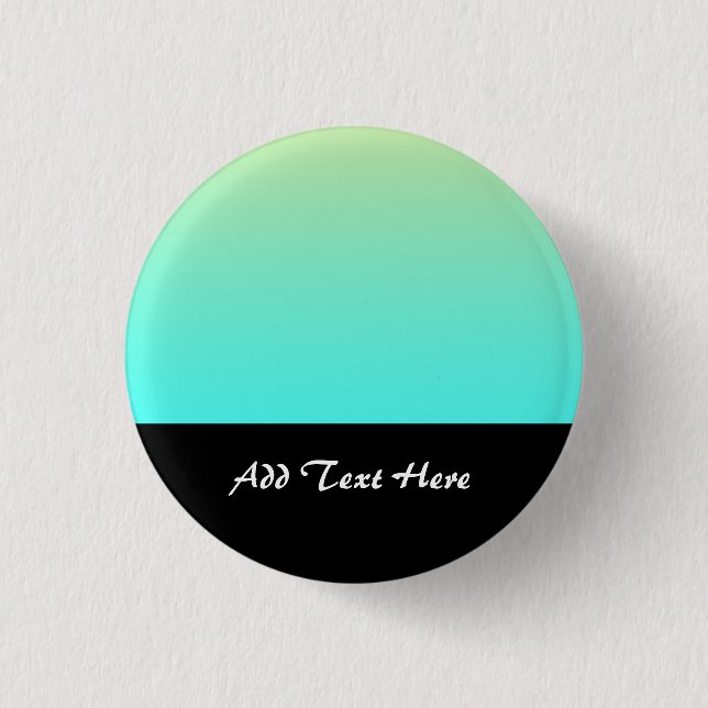 Pastel Gradient Background Turquoise Yellow 3 Cm Round Badge (Front)