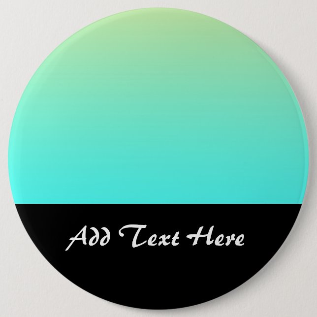 Pastel Gradient Background Turquoise Yellow 6 Cm Round Badge (Front)