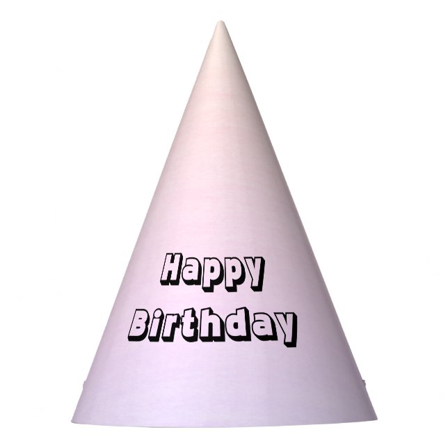 Pastel Gradient Birthday Party Hat (Front)