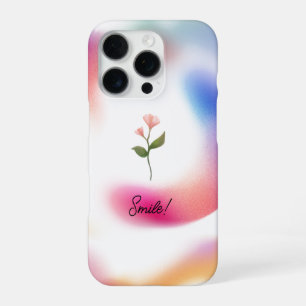 Pastel Gradient iPhone Case – Floral Design