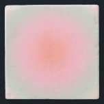 Pastel Gradient Minimalist Aura Stone Coaster<br><div class="desc">Gradient design - aura effect – pastel colours: blush pink,  beige,  green,  orange gradient.</div>