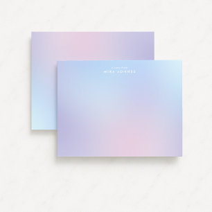 Pastel Gradient Ombre Modern Stationery Note Card