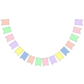 Pastel Gradient Theme Triangular Bunting Banner 