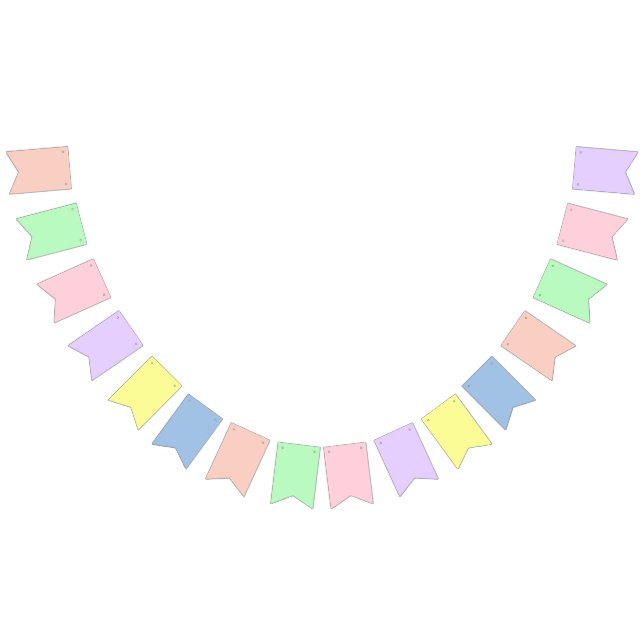 Pastel Gradient Theme Triangular Bunting Banner  (All)