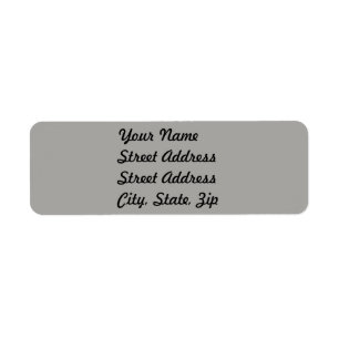 Pastel Gray Return Address Sticker