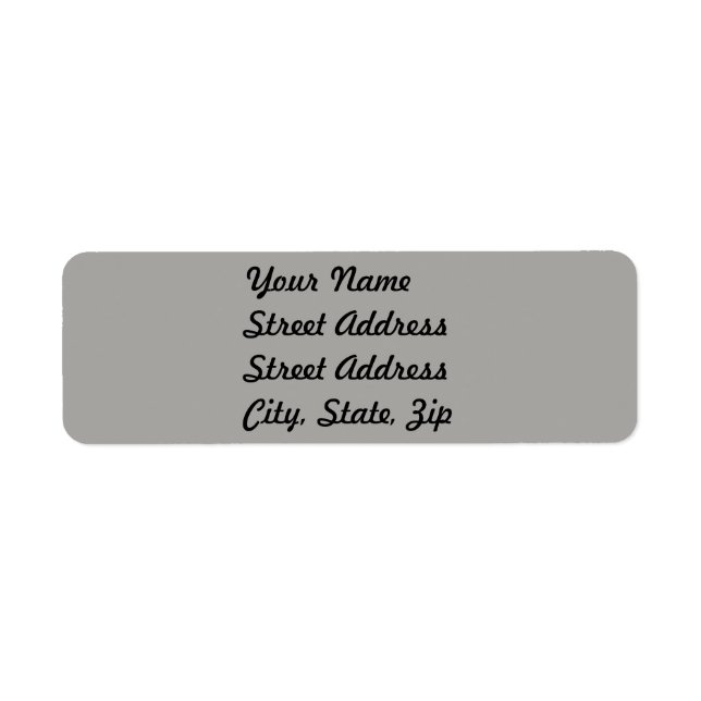Pastel Gray Return Address Sticker (Front)