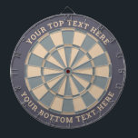 Pastel Grays Dartboard with Custom Text<br><div class="desc">Pastel grays dart board with two custom text areas. You can easily change every color clicking on customize button.</div>