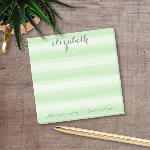 Pastel Green and Grey Stationery Suite for Women Post-it Notes