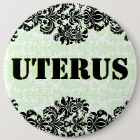 Pastel Green & Black Damas GOP Uterus Obsession