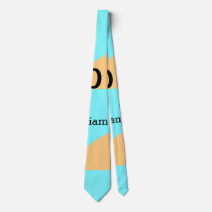 Pastel green blue add name monogram letter title tie