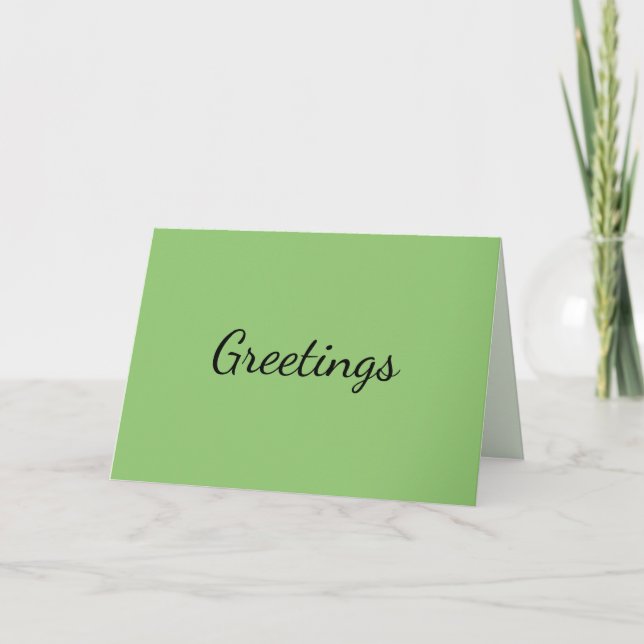 Pastel Green  Card (Front)