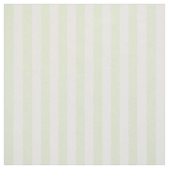 Pastel Green Celery White Stripe Fabric (Swatch)