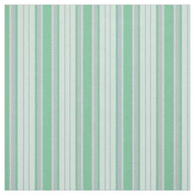 Pastel Green Chevron Stripes Fabric (Swatch)
