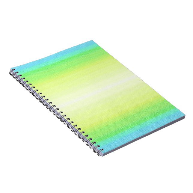 Pastel Green Colourful Abstract Blur Gradient Ombr Notebook (Right Side)