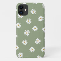 Pastel Green Daisy Flower