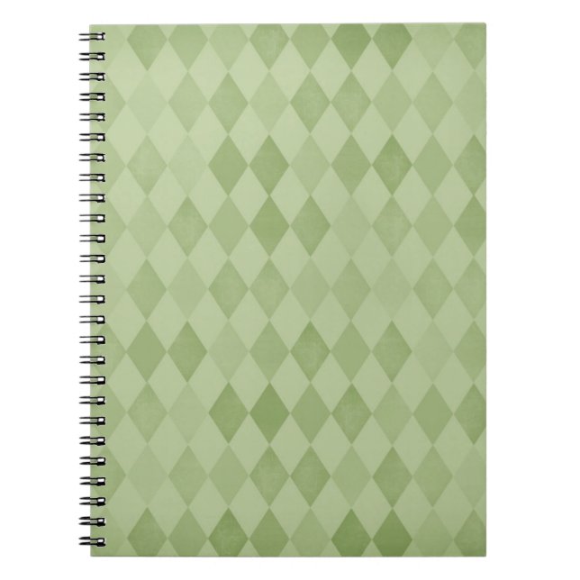 Pastel Green Diamonds Notebook (Front)