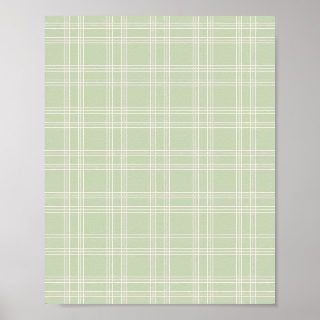 Pastel Green Gingham Poster (Front)