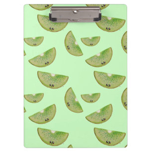 Pastel Green Kawaii Kiwi Clipboard