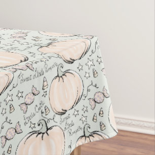 Pastel Green Little Pumpkin Baby Halloween Tablecloth