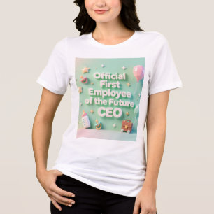 Pastel green mum of the Future CEO T-Shirt Tri-Blend Shirt