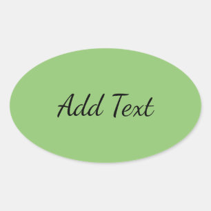 Pastel Green Oval Sticker