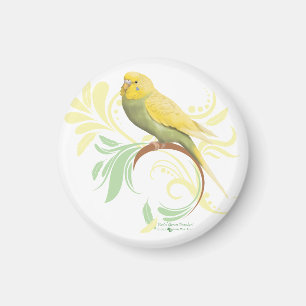 Pastel Green Parakeet Magnet