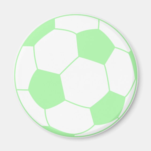 Pastel Green soccer ball Magnet (Front)