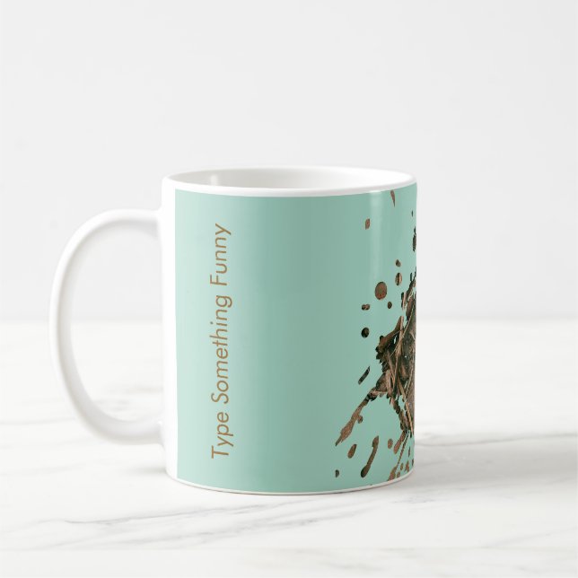  Pastel Green Splash Mug - Monogram (Left)