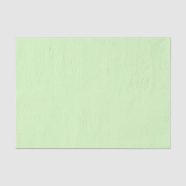 Pastel Green Tea Leaf Solid Colour Tissue Paper (Front)