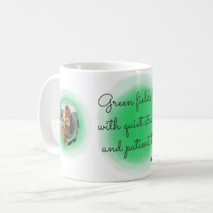 Pastel Green Watercolor Golden Retriever Custom Coffee Mug