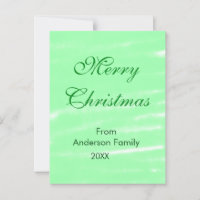 Pastel green watercolor merry christmas modern boh