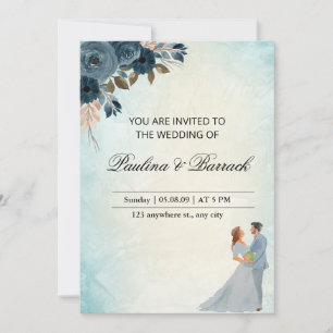 Pastel Green Wedding Invitation