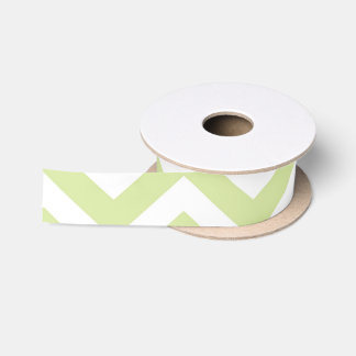 Pastel Green & White Chevron Wedding Birthday Satin Ribbon
