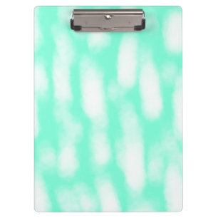 Pastel green white watercolor stripes abstract pat clipboard