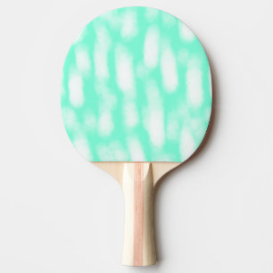Pastel green white watercolor stripes abstract pat ping pong paddle