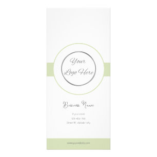 Pastel green your logo feminine price list rack card