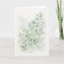 Pastel Greenery Botanical Watercolor Leaves