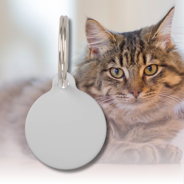 Pastel Grey Solid Colour | Classic Elegant Pet Tag (Creator Uploaded)